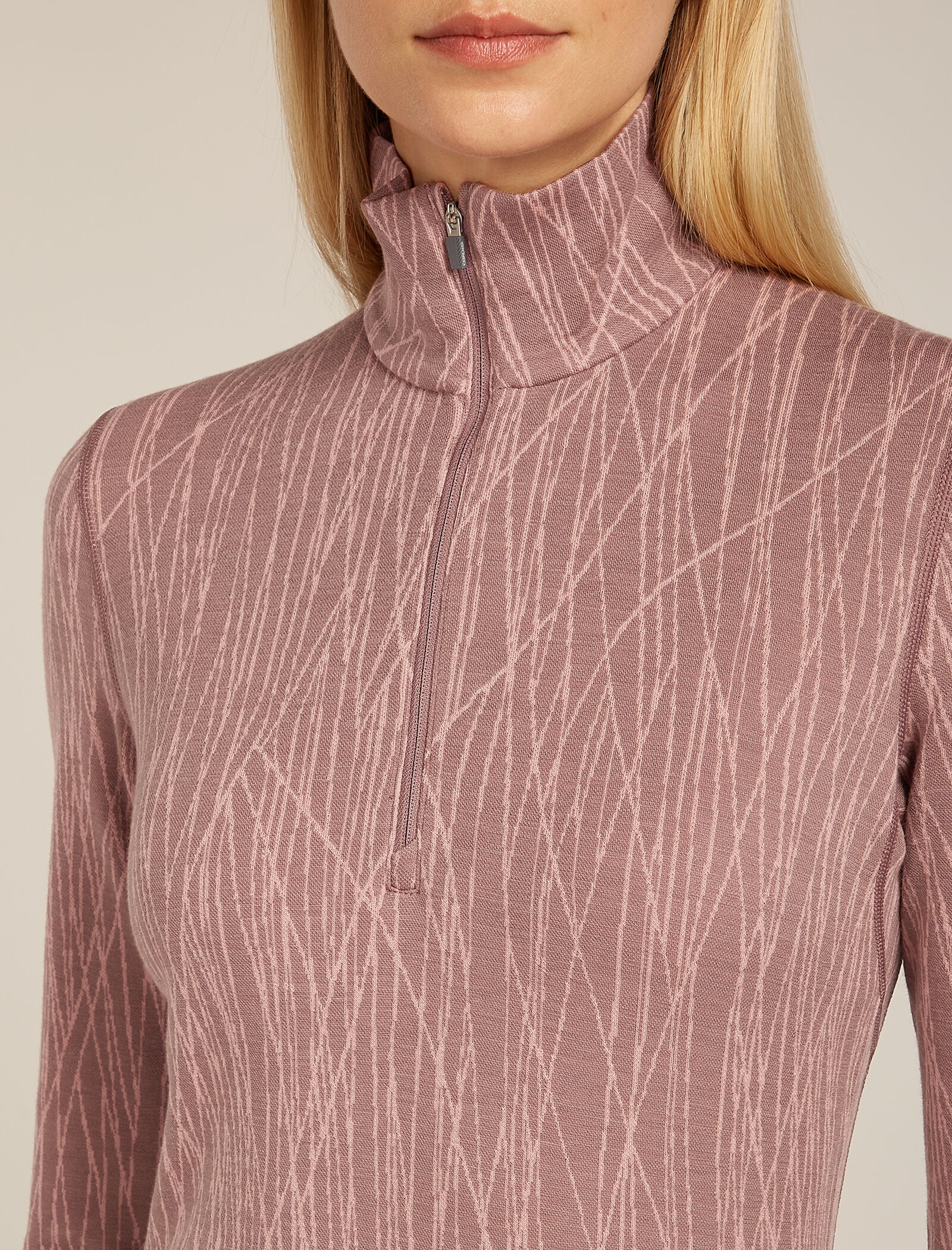 Women's Merino 260 Tech Vertex Long Sleeve Half Zip Thermal Top Delta Lines