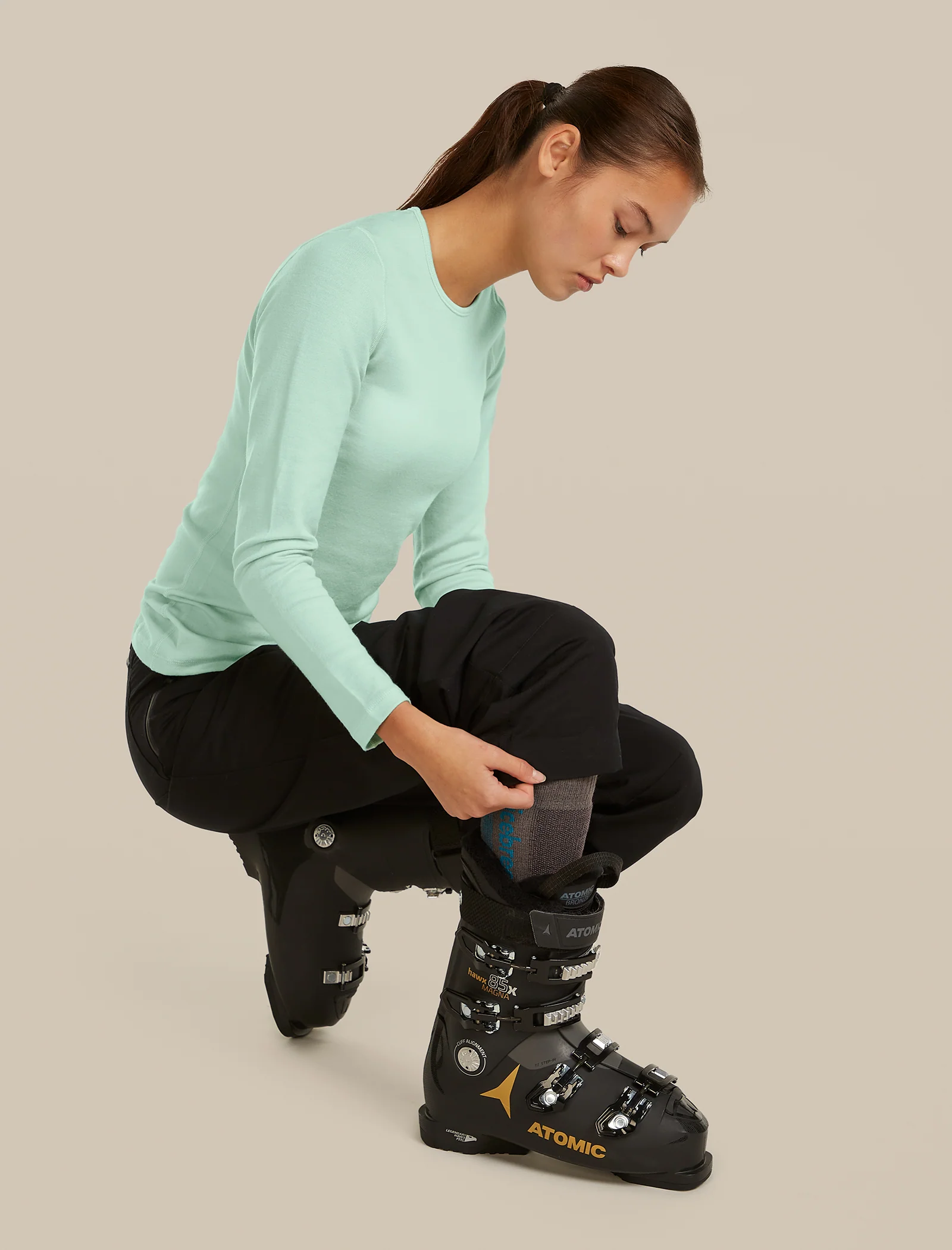 Women's Merino Blend Ski+ Medium Over The Calf Socks