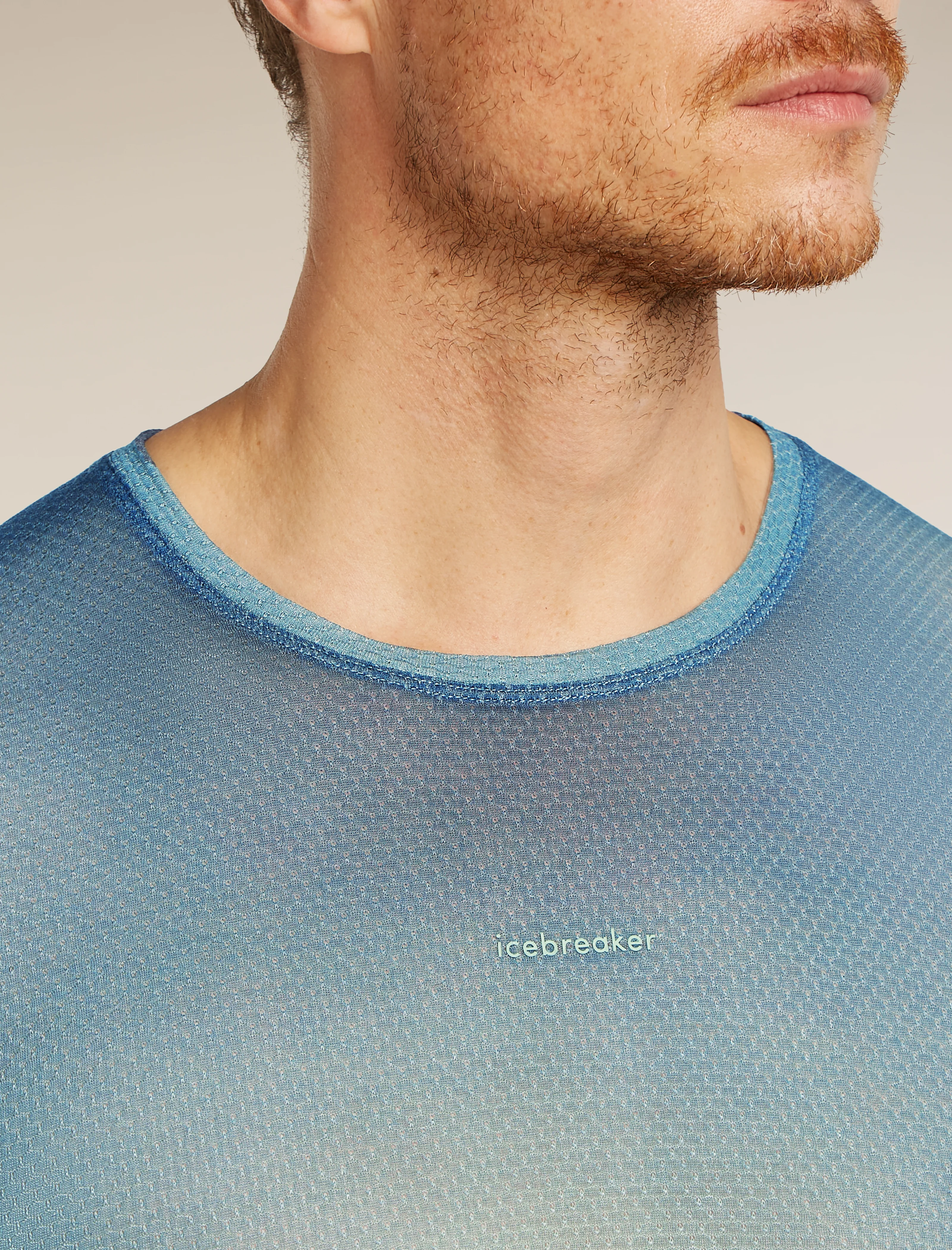 Men's Merino Blend 75 Cool-Lite™ Featherlight™ Short Sleeve Crewe AOP