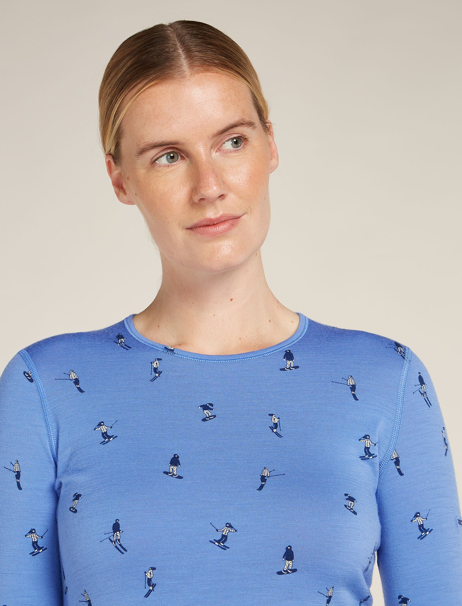 Women's Merino 200 Oasis Long Sleeve Crewe Thermal Top Snow Day