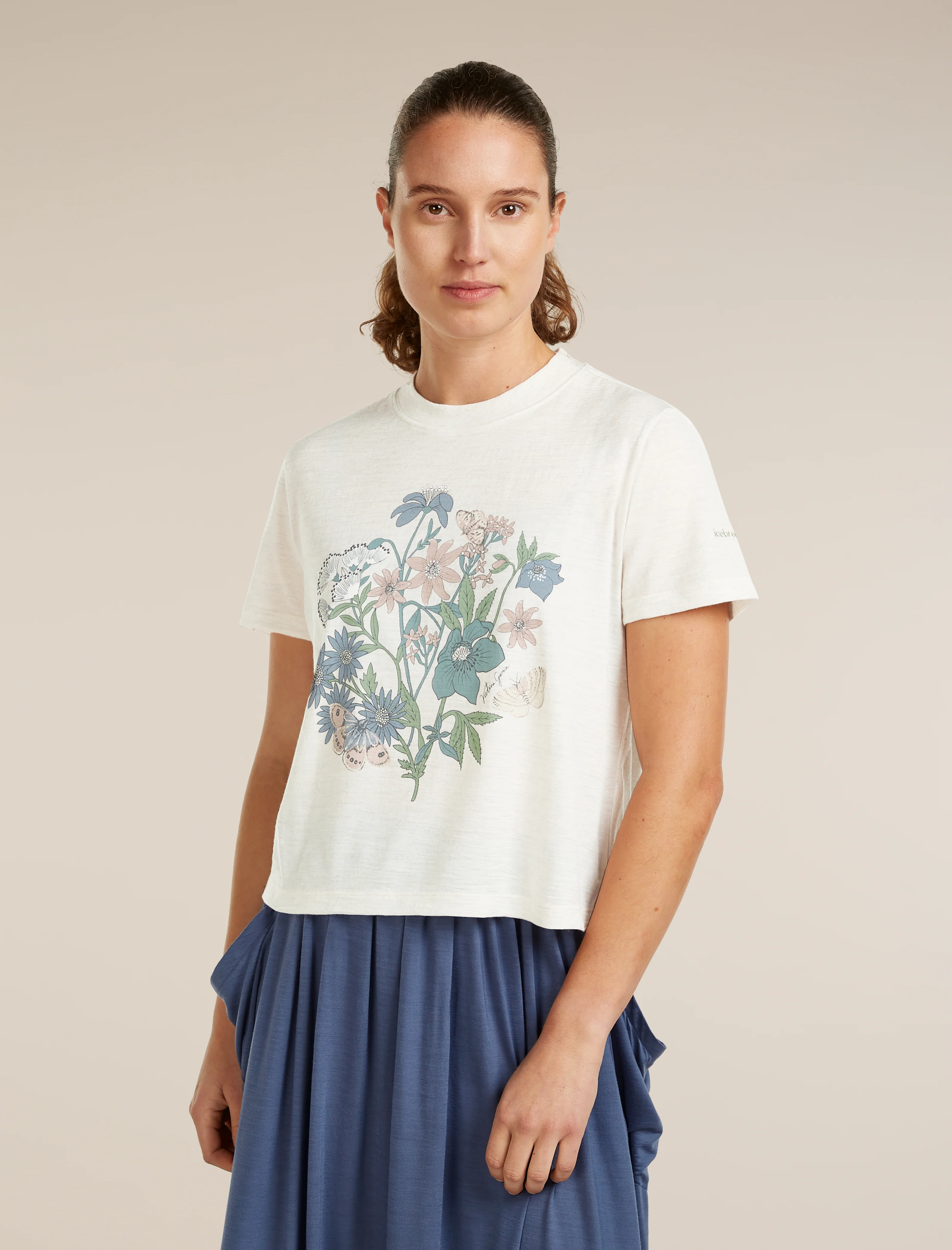 Women’s Merino 150 Tech Lite Short Sleeve Crop Tee NZ Flora Women's Merino 150 Tech Lite Short Sleeve Crop Tee NZ Flora