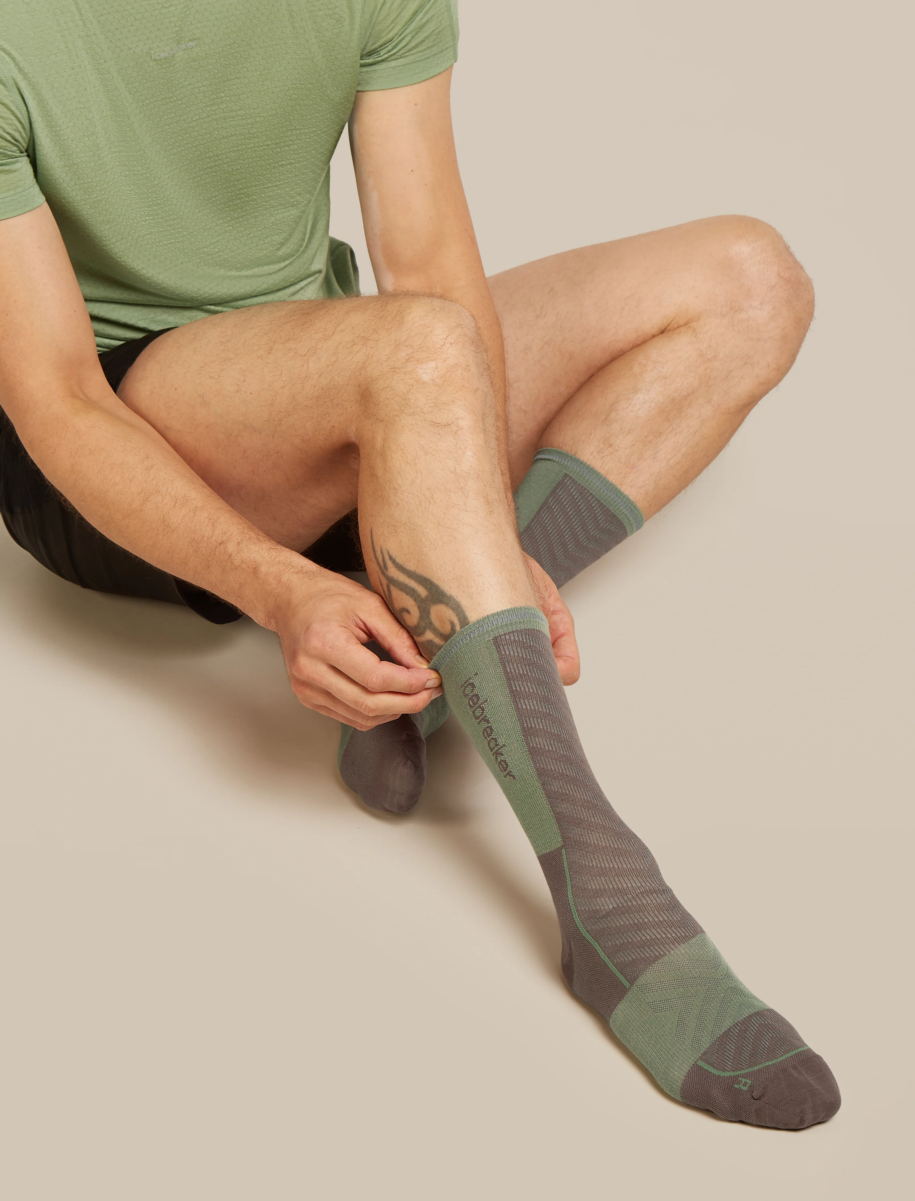 Men's Merino Blend Run+ Ultralight Crew Socks