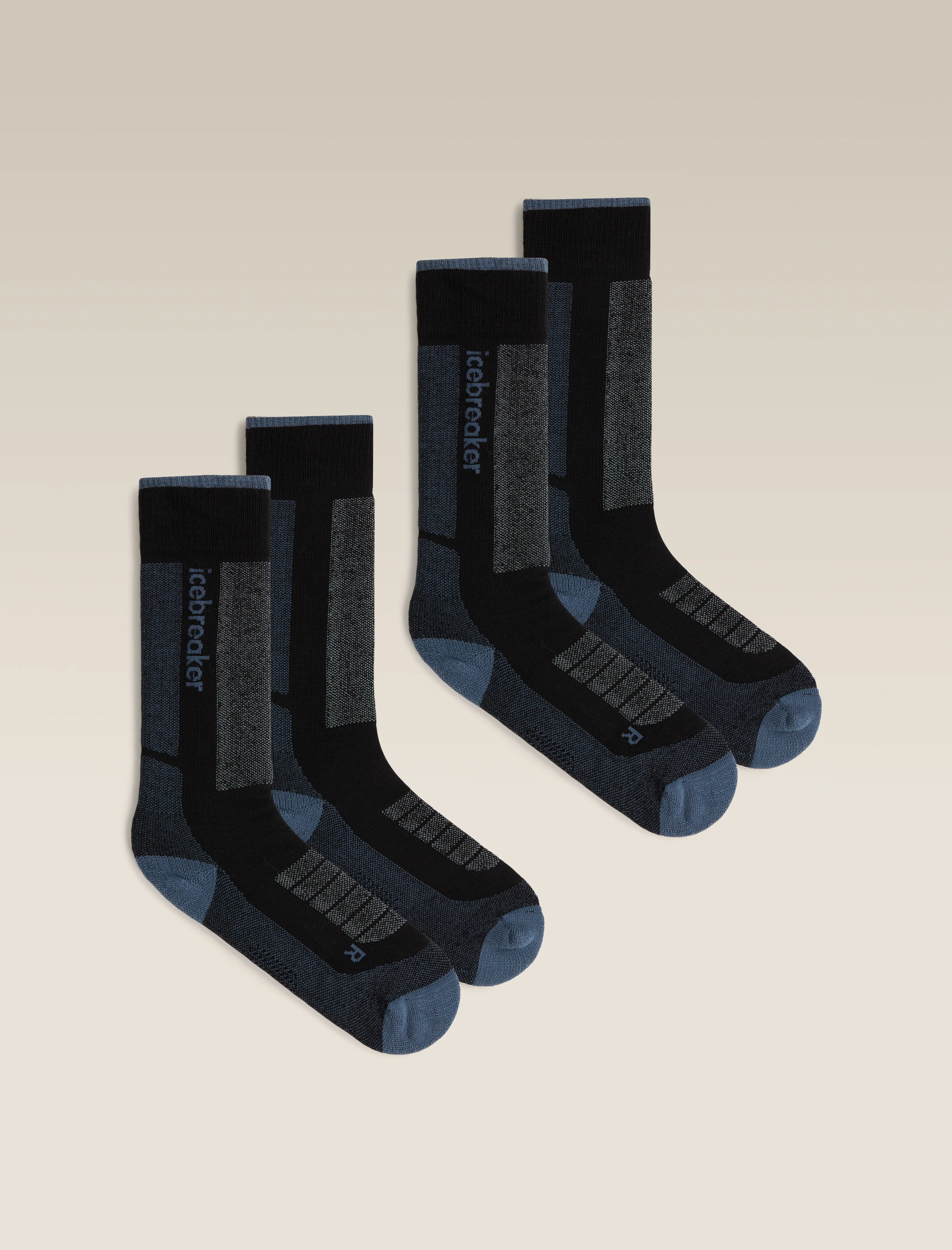 Women's Merino Blend Ski+ Medium Over The Calf 2 Pack Socks