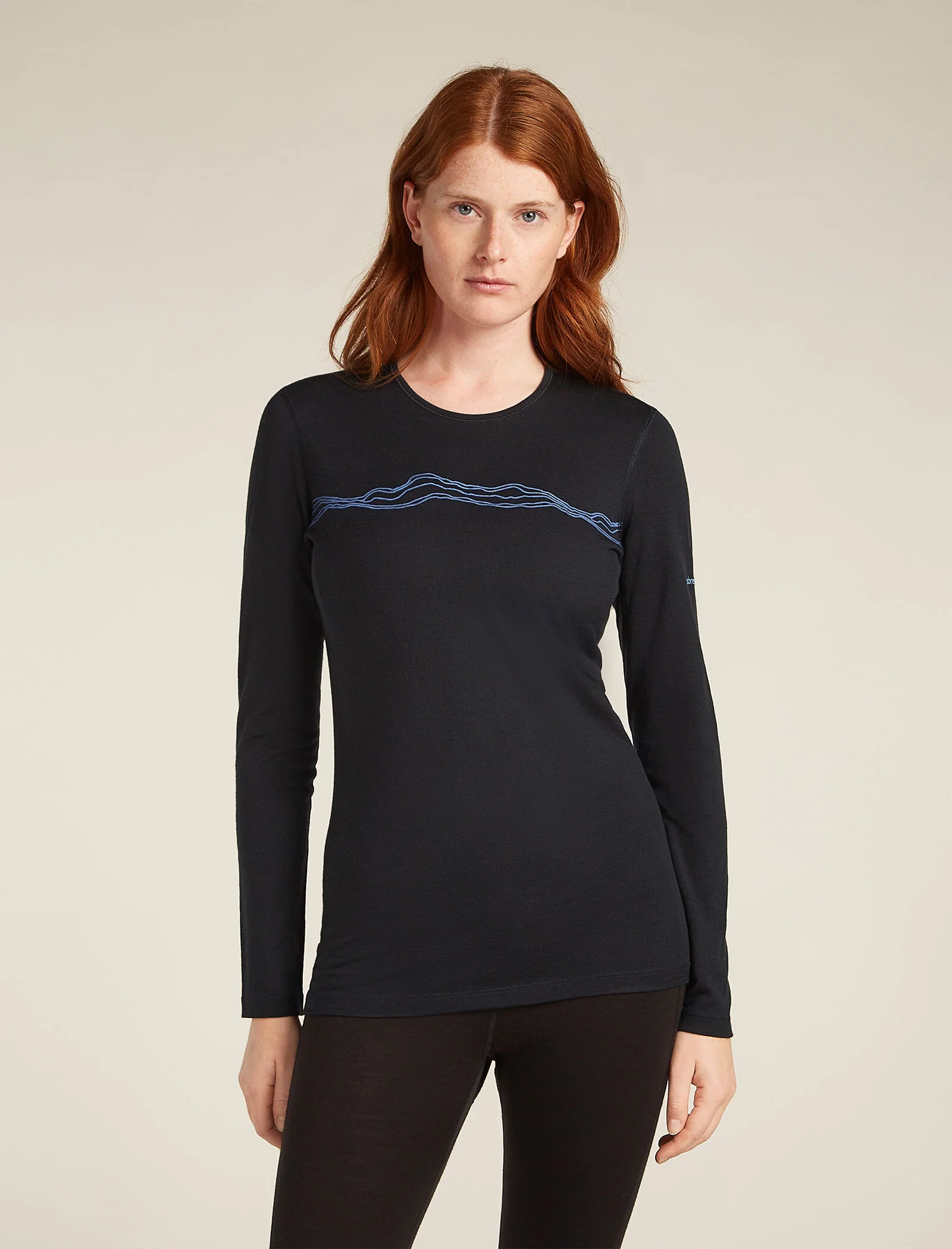 Women's Merino 200 Oasis Long Sleeve Crewe Mountain Pulse Thermal Top