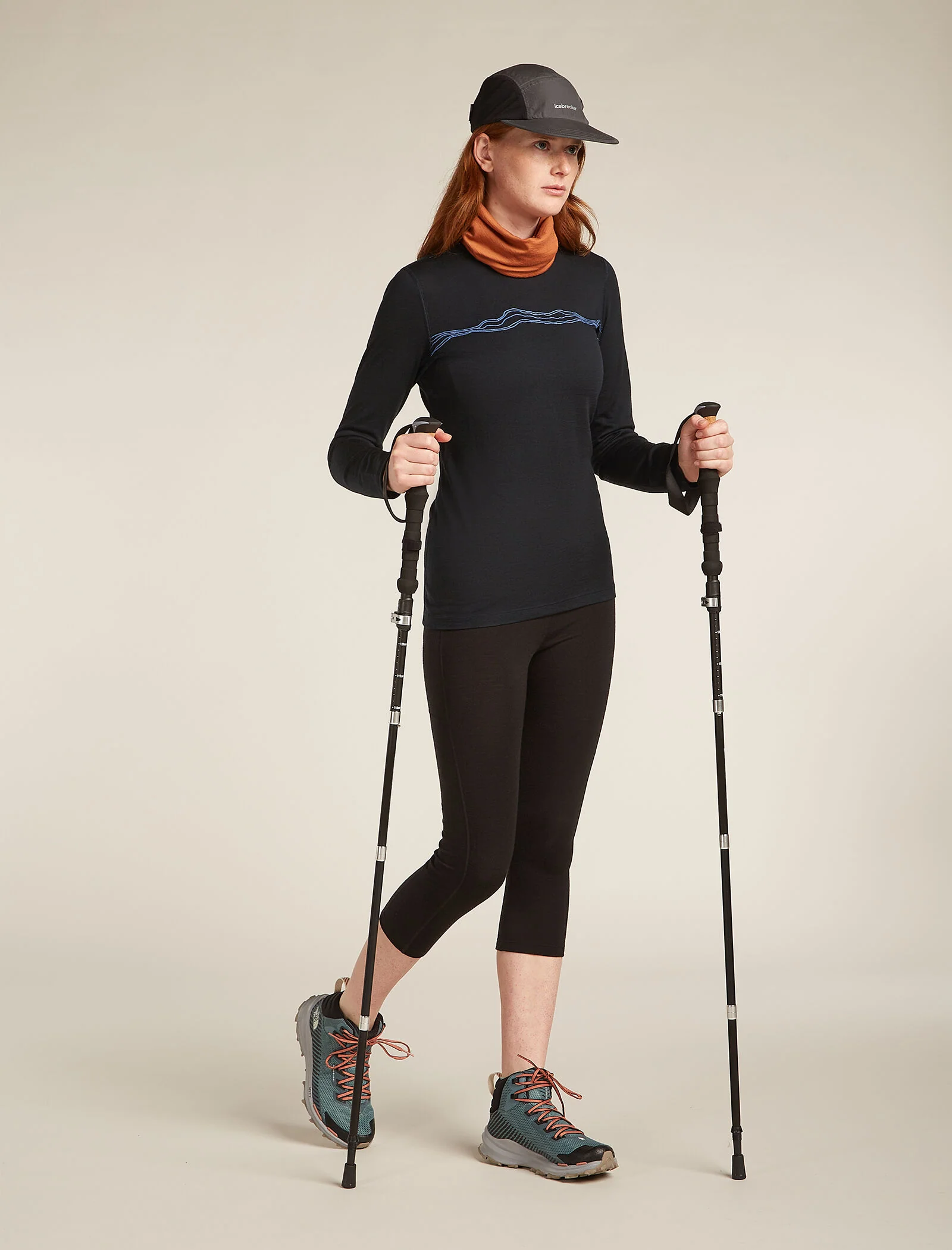Women's Merino 200 Oasis Long Sleeve Crewe Mountain Pulse Thermal Top