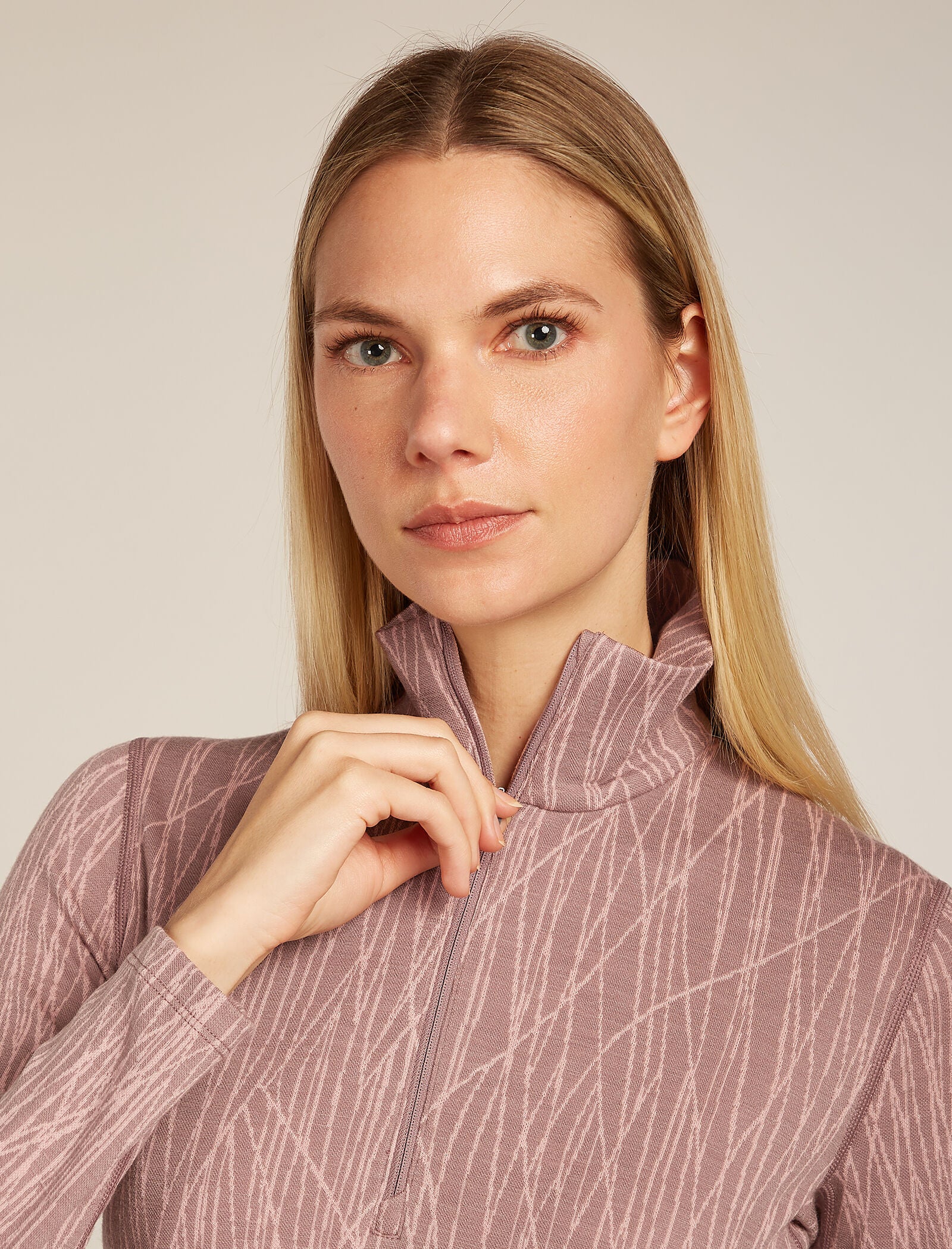 Women's Merino 260 Tech Vertex Long Sleeve Half Zip Thermal Top Delta Lines