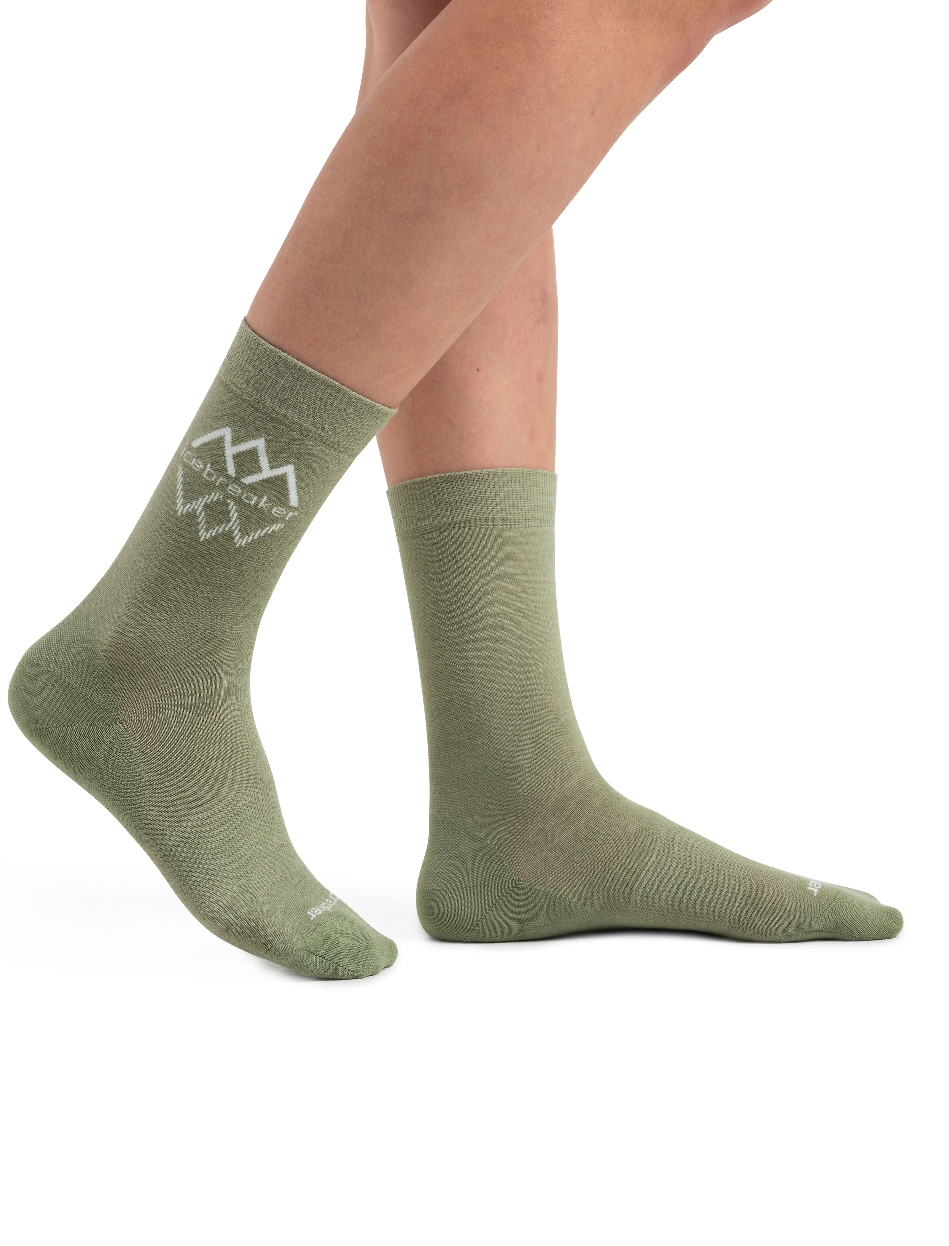 Women's Merino Lifestyle Fine Gauge Crew IB Logo Reflections Socks