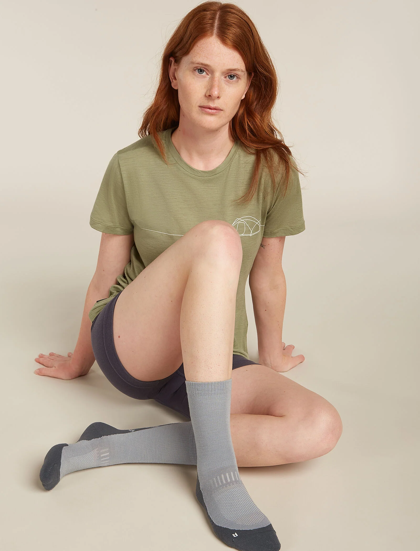 Women's Merino Hike+ Light Crew Socks Fresh Fern