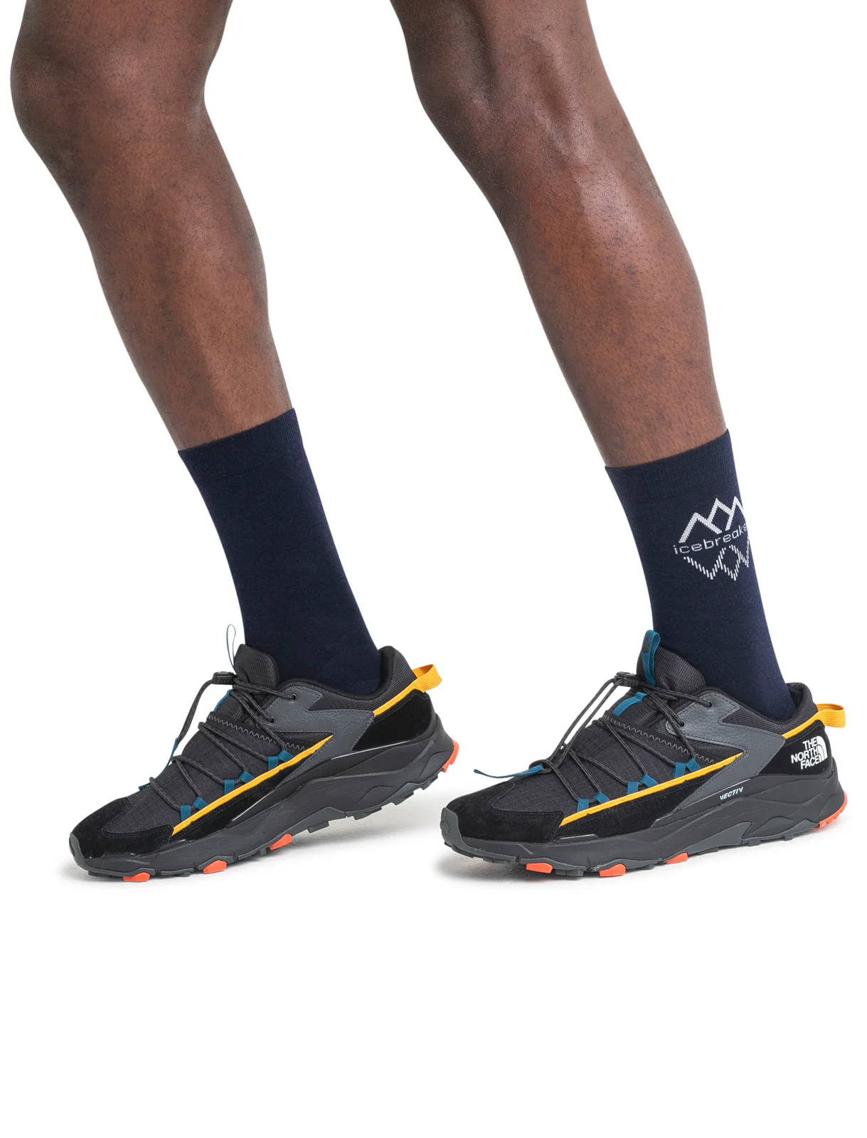 Men's Merino Lifestyle Fine Gauge Crew IB Logo Reflections Socks